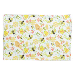 Honey Bee White Kissenbezug