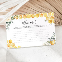Honey bee Who is I Brautparty game Stationery