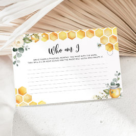Honey bee Who is I Brautparty game Stationery Briefpapier