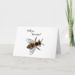 Honey Bee wirst du meine Valentine sein Karte