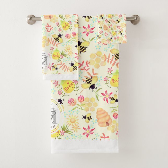 Honey Bee Yellow Badhandtuch Set (Insitu)