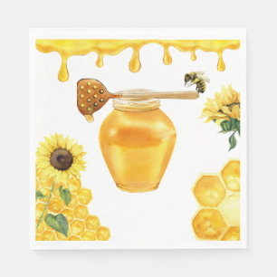 Honey Bee Yellow Honey Baby Shower Decke Serviette