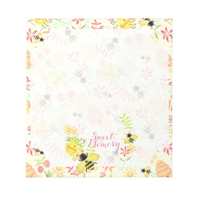 Honey Bee Yellow Notizblock (Vorderseite)