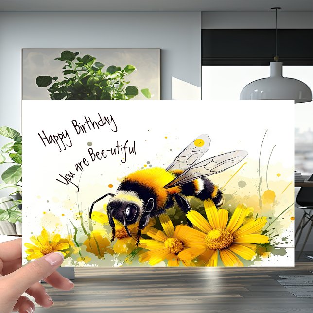 Honey Bee you are Bee utiful Birthday Karte (Von Creator hochgeladen)