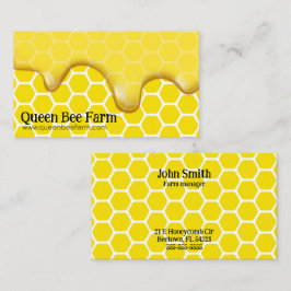 Honey Beekeeper Apiarist Honeycomb Bearm Visitenkarte