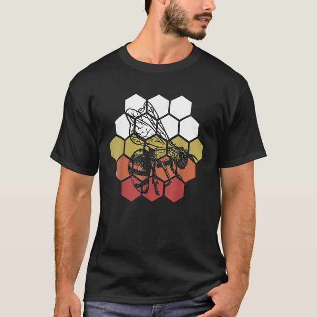 Honey Beekeeper Bienenzucht Wasp Bees Beehive Vint T-Shirt (Vorderseite)