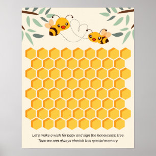 Honey Bees Baby Shower Guest Book Alternative Poster