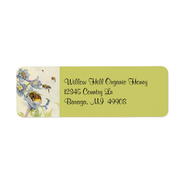 Honey Bees Beekeeper Ret Address Labels (Vorne)