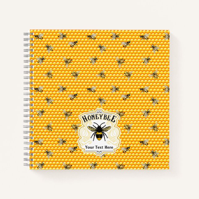 Honey Bees personalisieren Notizbuch (Vorderseite)