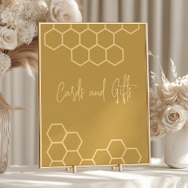 Honey Beige Babyduschkarten und Geschenkschild Poster