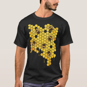 Honey Beve Honeycomb Beekeeper T-Shirt