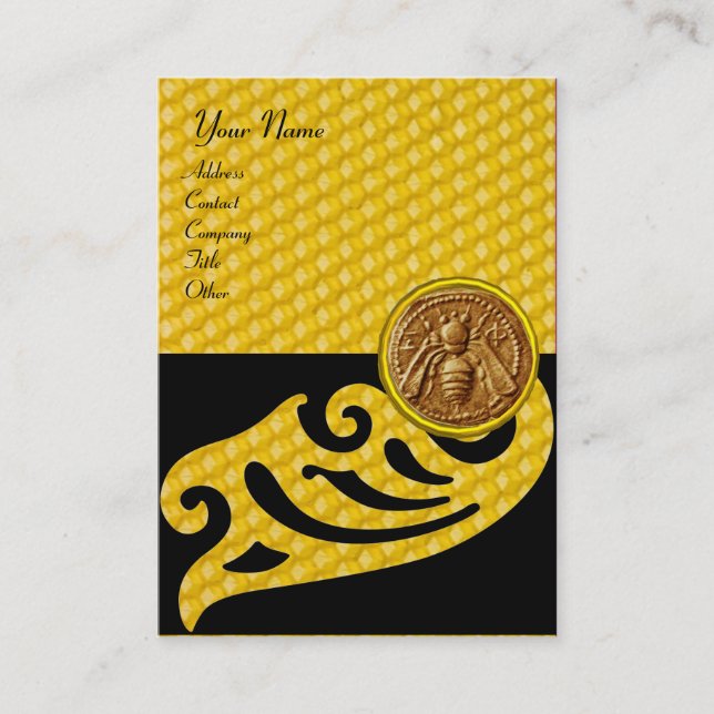 HONEY BEY ,BEEKEEPER APIARIST VISITENKARTE (Vorderseite)