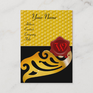 HONEY BEY ,BEEKEEPER RED WAX SIEGEL MONOGRAM VISITENKARTE