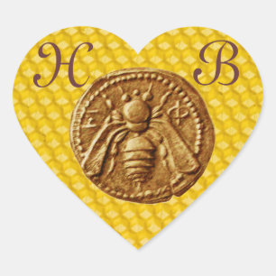 HONEY BEY, HERZMONOGRAMM Herz-Aufkleber