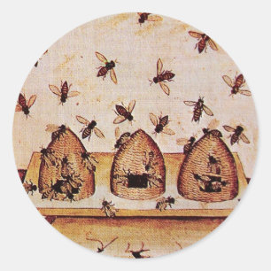 HONEY BIE, BEEKEEPER BEEKEEPING LIPPLIES RUNDER AUFKLEBER