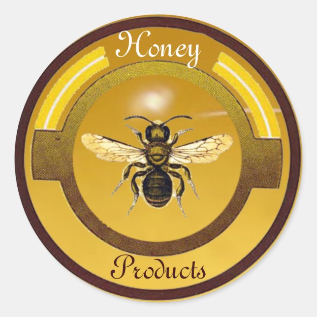 HONEY BIE / BEEKEEPER BEEKEEPING RUNDER AUFKLEBER (Vorderseite)