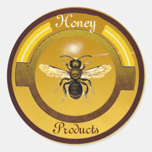 HONEY BIE / BEEKEEPER BEEKEEPING RUNDER AUFKLEBER