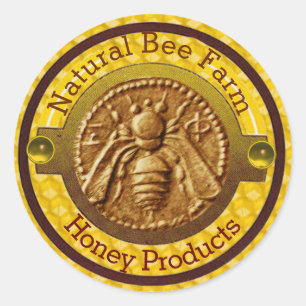 HONEY BIE / BEEKEEPER BEEKEEPING RUNDER AUFKLEBER