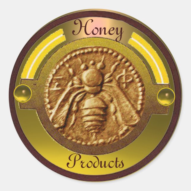HONEY BIE / BEEKEEPER BEEKEEPING RUNDER AUFKLEBER (Vorderseite)