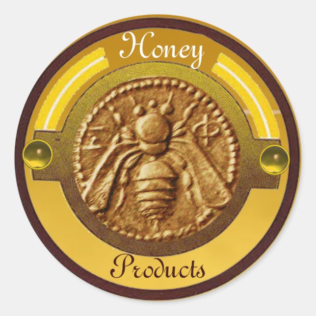 HONEY BIE / BEEKEEPER BEEKEEPING RUNDER AUFKLEBER (Vorderseite)