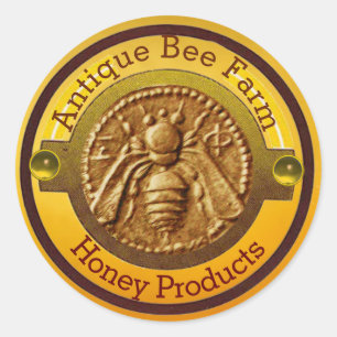 HONEY BIE / BEEKEEPER BEEKEEPING RUNDER AUFKLEBER