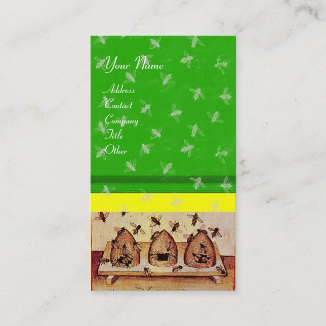 HONEY BIE, BLENENDE, grün Visitenkarte (Vorderseite)