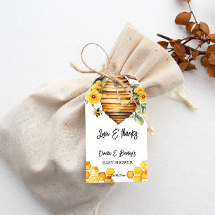 Honey Biene Baby Dusche danke Ihnen für Vorlage Geschenkanhänger