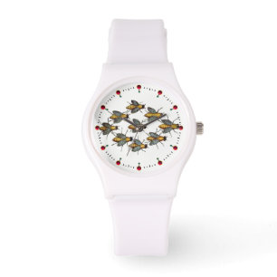 HONEY BIES / BEEKEEPER BEEKEEPING White Armbanduhr