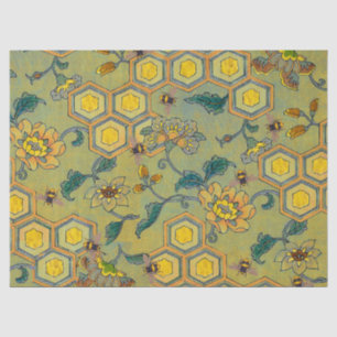 HONEY BIES, BEENEN, FRÜHSTÜCKSBLUMEN, Gelb grün Seidenpapier