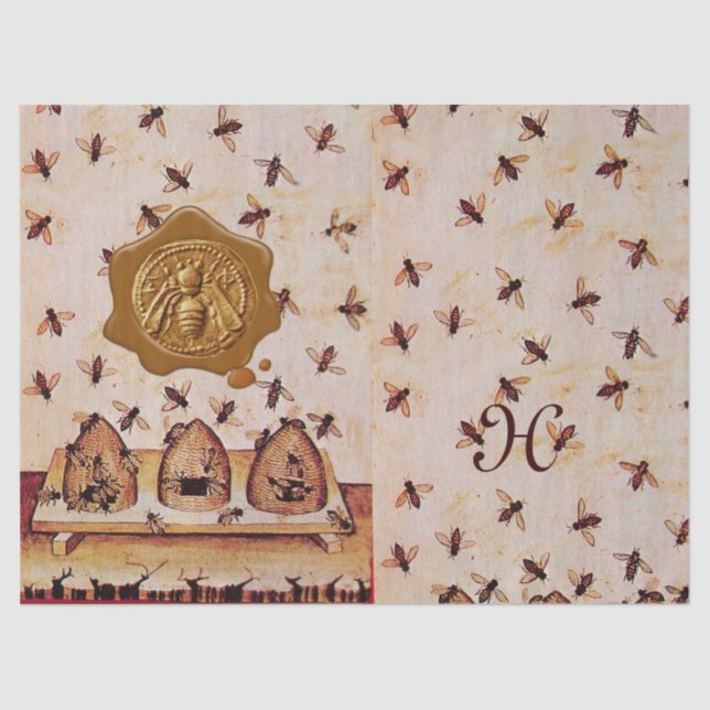 HONEY BIES BIENTET SICH, RINKEN, RINDFLEISCHWACHS  SEIDENPAPIER (Vorderseite)