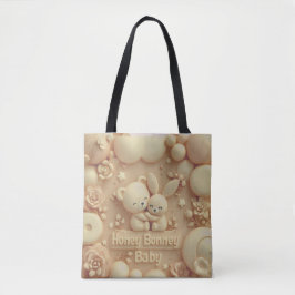 Honey Bonny Baby Cute Bear & Bunny Tote Bag
