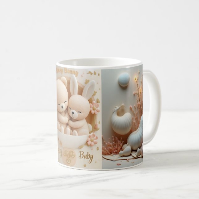 Honey Bonny Baby Mug – Baby Bear & Bunny Kaffeetasse (VorderseiteRechts)