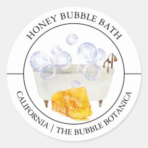 Honey Bubble Bath-Label Runder Aufkleber