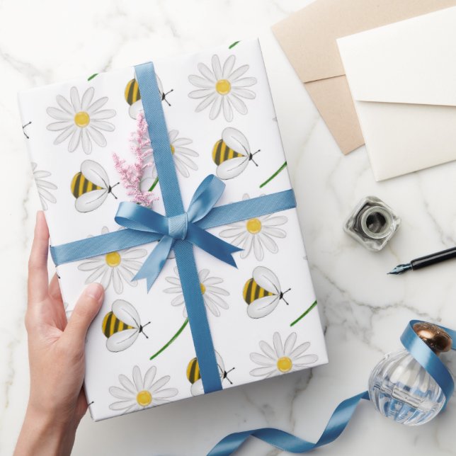 Honey Bumble Bee Gnome Pattern Geschenkpapier (Schenken)