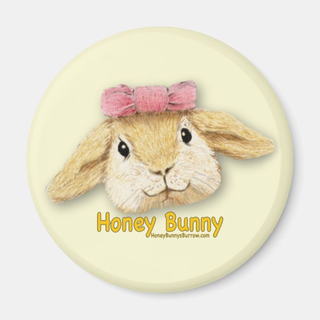 Honey Bunny liebt Lächeln Magnet (Vorne)