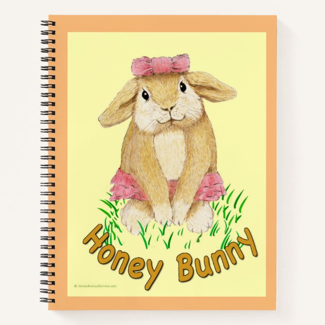 Honey Bunny Notebook Notizbuch (Vorderseite)