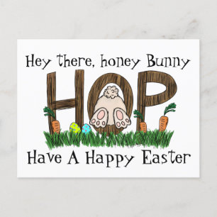 Honey Bunny Rabbit Postcard Postkarte