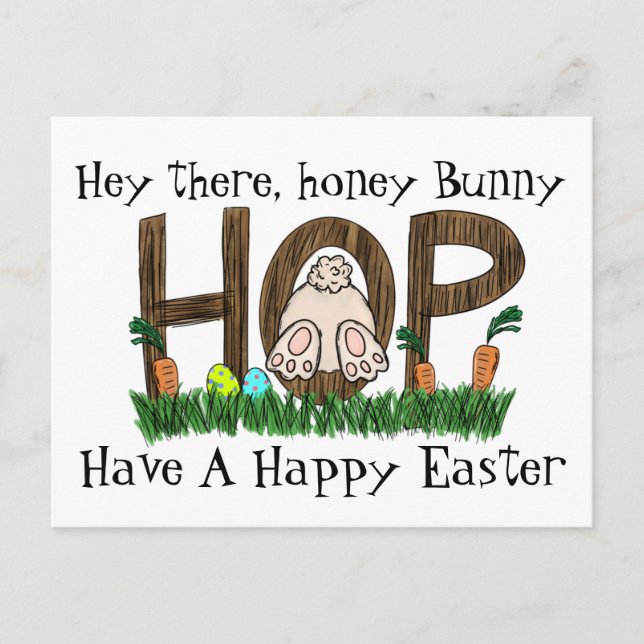 Honey Bunny Rabbit Postcard Postkarte (Vorderseite)