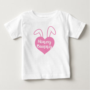 Honey Bunny rosa Herz Baby T-shirt