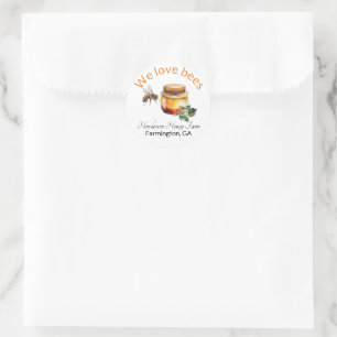Honey Business Branding Runder Aufkleber