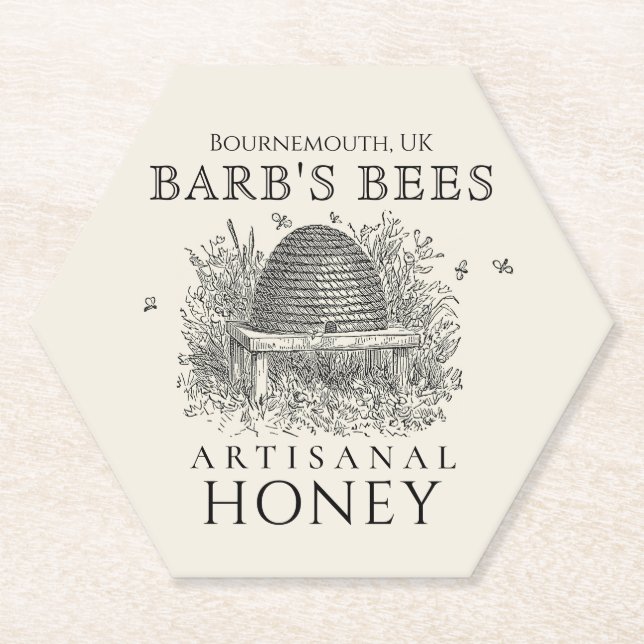 Honey Business Hexagon Candle Untersetzer Ivory Sk (Vorderseite)