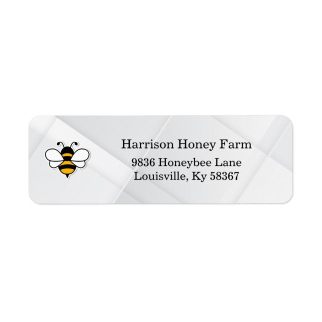 Honey Business Return Address Label (Vorne)