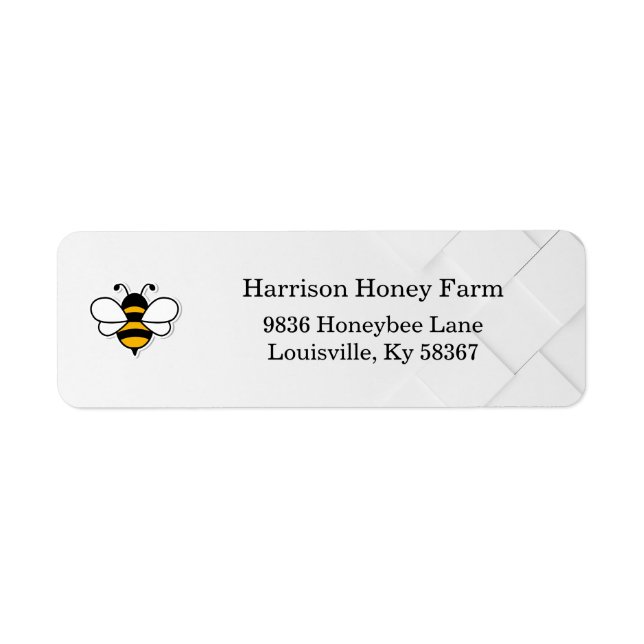Honey Business Return Address Label (Vorne)