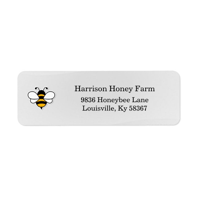 Honey Business Return Address Label (Vorne)