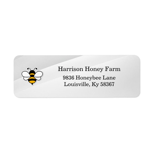 Honey Business Return Address Label (Vorne)