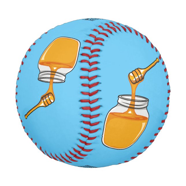 Honey Cartoon Illustration Baseball (Schrägansicht)