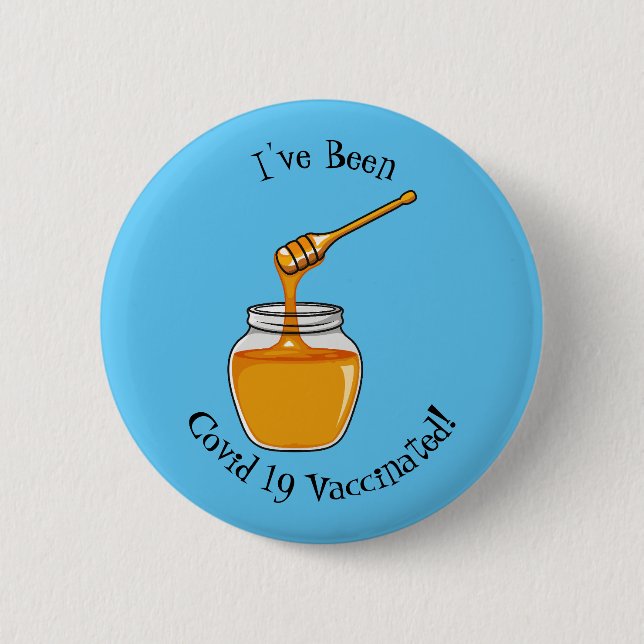 Honey Cartoon Illustration Button (Vorderseite)