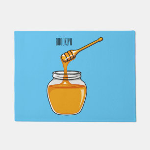 Honey Cartoon Illustration Fußmatte