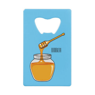 Honey Cartoon Illustration Geldbeutel Flaschenöffner