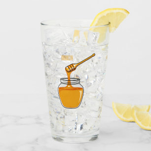 Honey Cartoon Illustration Glas
